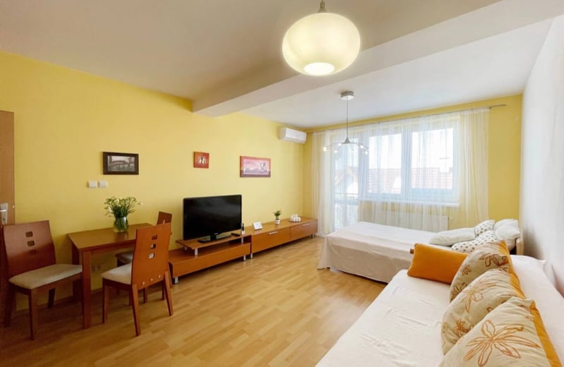 Rent of a furnished 1-room apartment, 36 m², Vajnory district, Bratislava, Slovakia